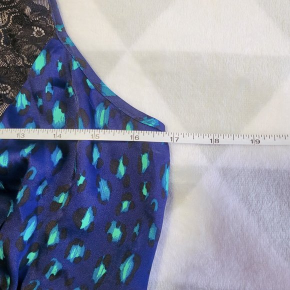 Laced Leopard Print Lingerie Sleep Chemise, Sexy Babydoll Pajama, Size S - Picture 5 of 6